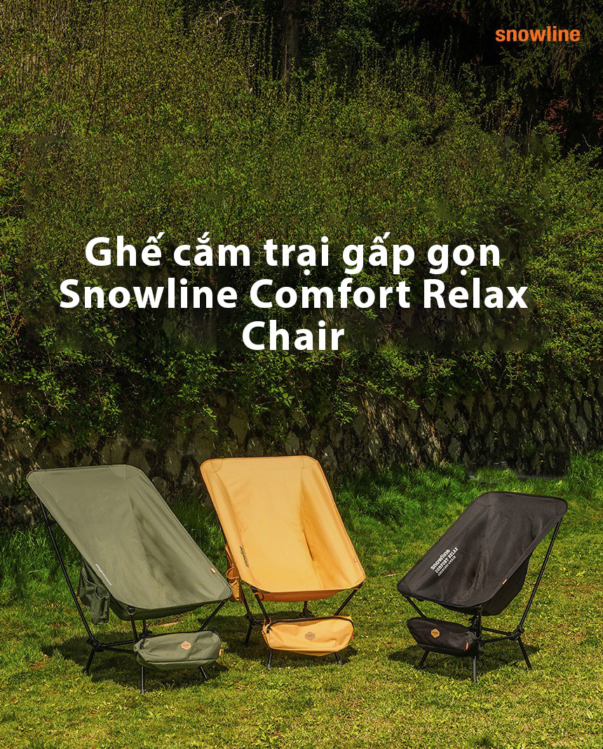 Ghế cắm trại gấp gọn Snowline Comfort Relax Chair SNG5ULC002 - Vàng