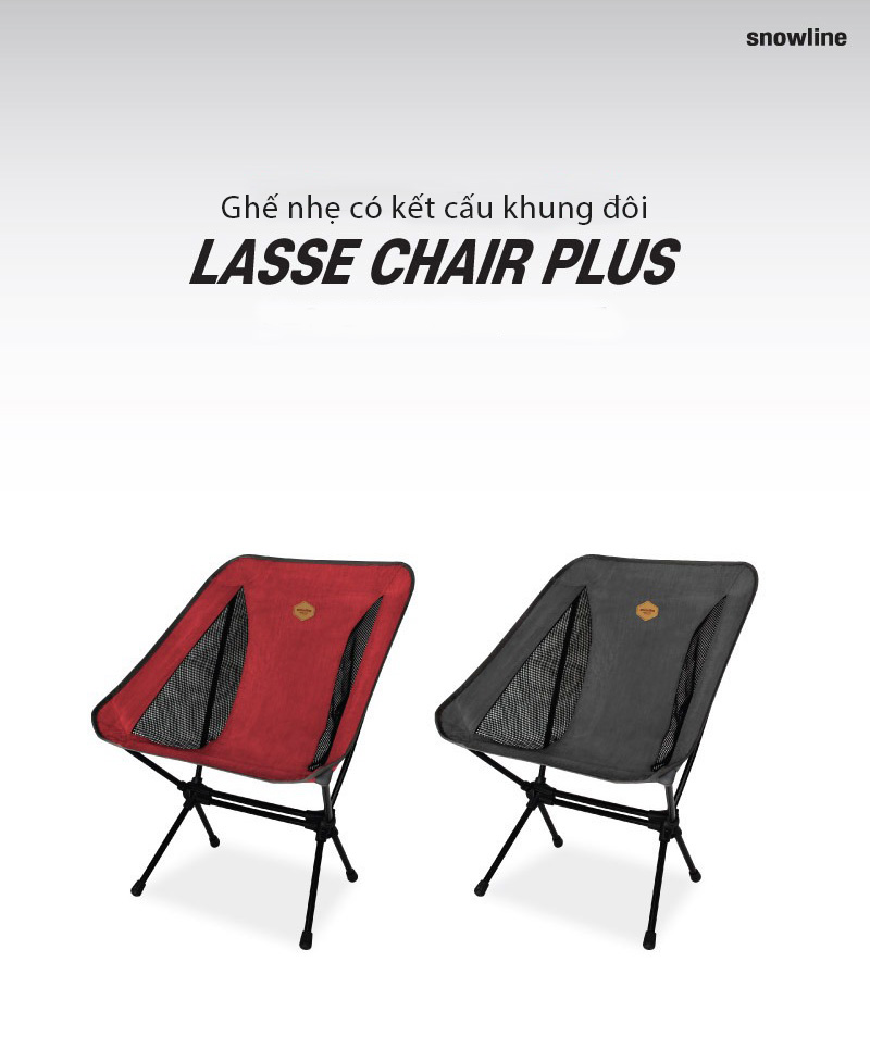 Ghế gấp dã ngoại Snowline Lasse Chair Plus SND5ULC003 - Xám