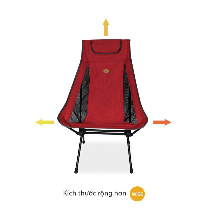 Ghế xếp có tựa đầu Snowline Pender Chair Wide SNF5ULC001 - Đỏ